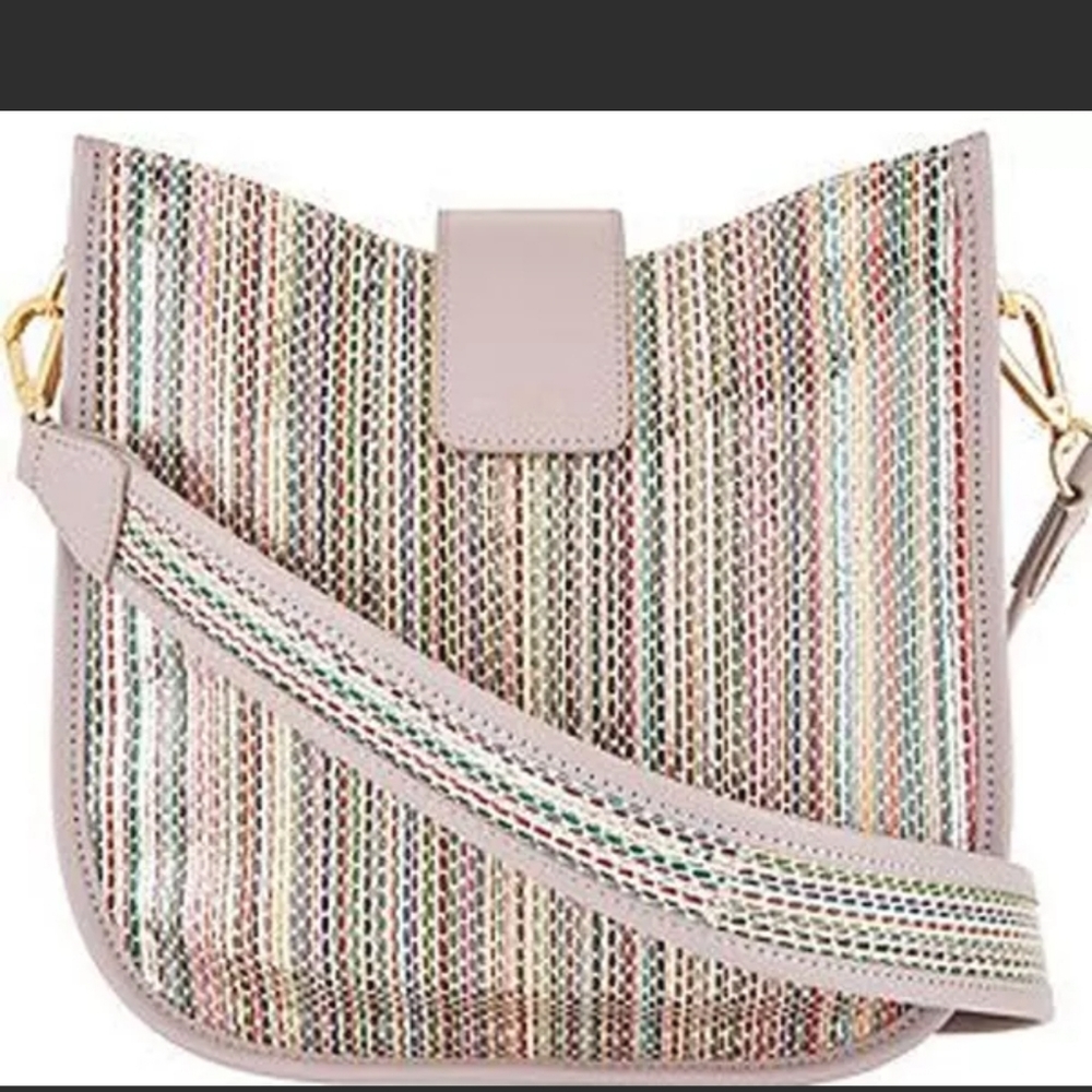 LOGO by Lori Goldstein Leather Crossbody Bag w/ Gu